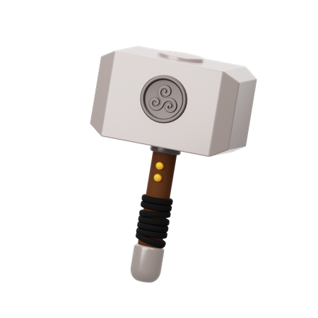 Viking Hammer  3D Icon