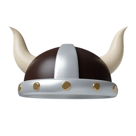 3 D Halloween Viking Hat Icon Traditional Element Of Decor For Halloween Icon Isolated On Gray Background 3 D Rendering Illustration Clipping Path 3D Icon