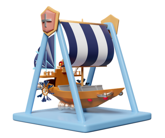 Viking Ship  3D Icon