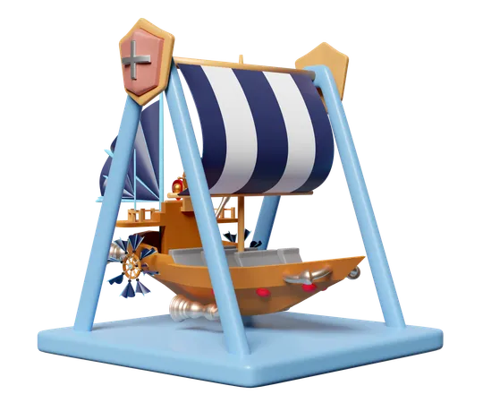 Viking Ship  3D Icon