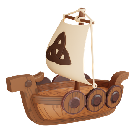 Viking Ship  3D Icon