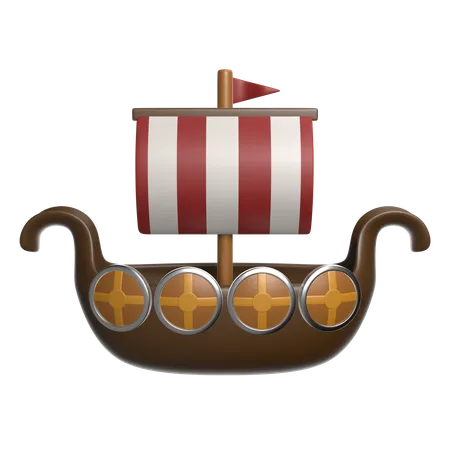 Viking Ship 3 D Icon Pack Set For Banner And UX UI Design 3D Icon