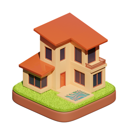 Villa  3D Icon