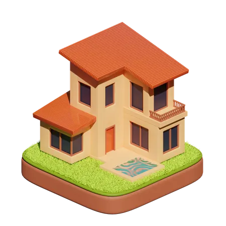 Villa  3D Icon