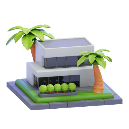 Villa  3D Icon