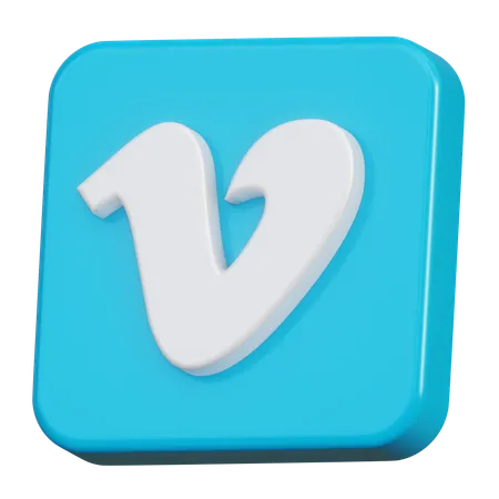 Logotipo 3 D De Vimeo Icono 3 D 3D Icon