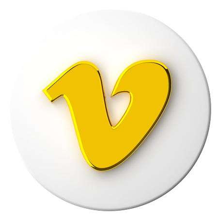 Vimeo  3D Icon