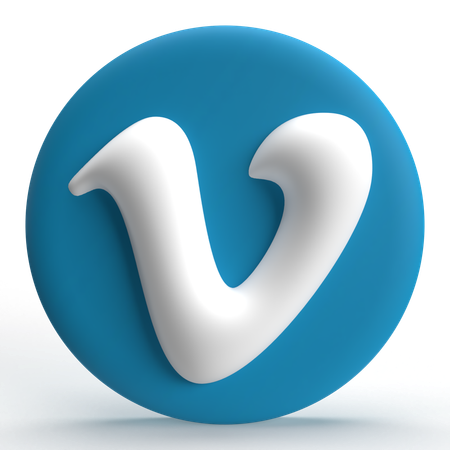 Vimeo  3D Icon