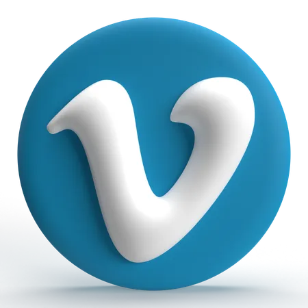 Vimeo  3D Icon