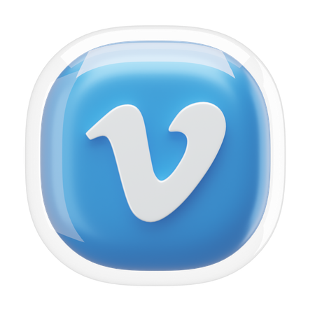 Vimeo  3D Icon