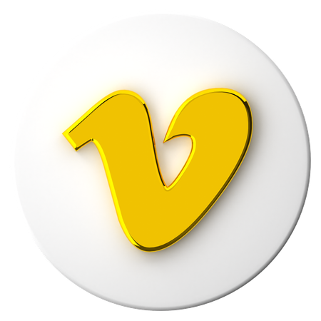 Vimeo  3D Icon