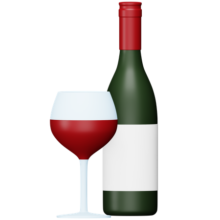 Boisson au vin  3D Icon