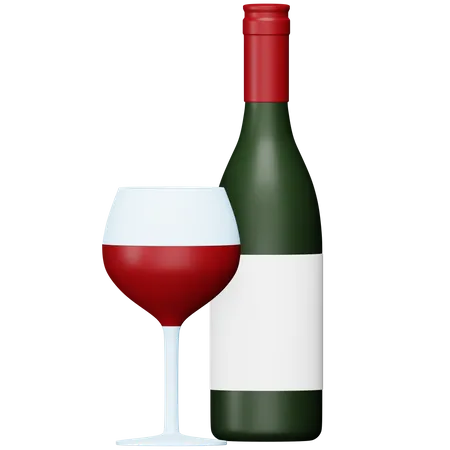 Boisson au vin  3D Icon