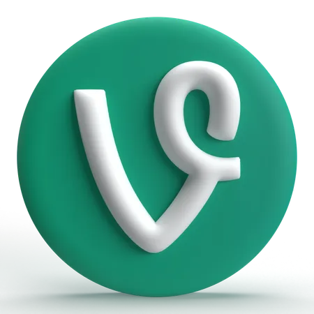 Vine Logo  3D Icon