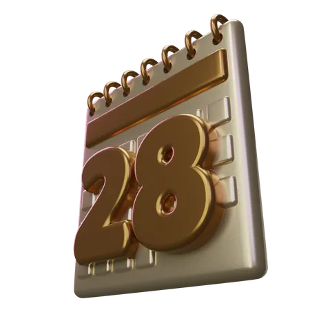 Vingt huit calendrier  3D Icon