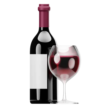 Vinho  3D Illustration