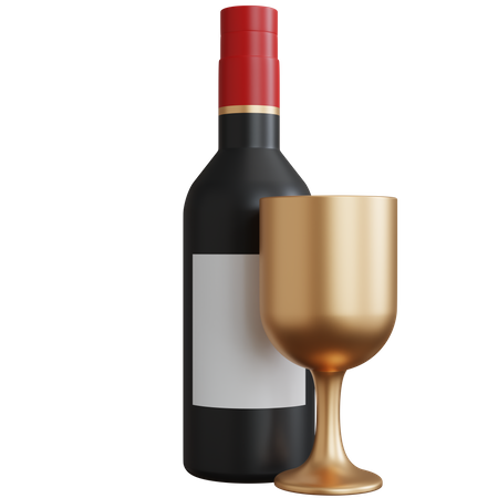 Vinho  3D Icon