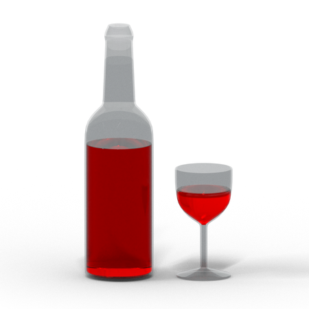 Vinho  3D Icon