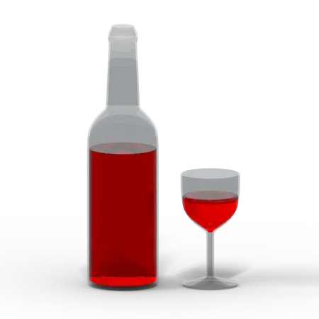 Vinho  3D Icon