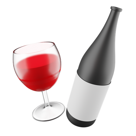 Vinho  3D Icon