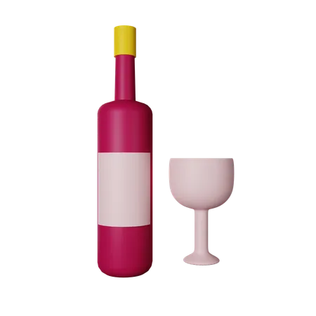 Vino  3D Icon