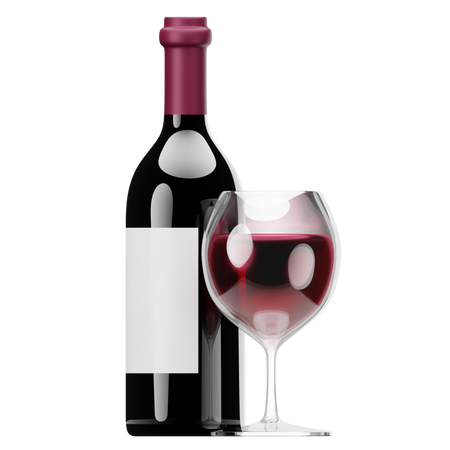 Vino  3D Illustration