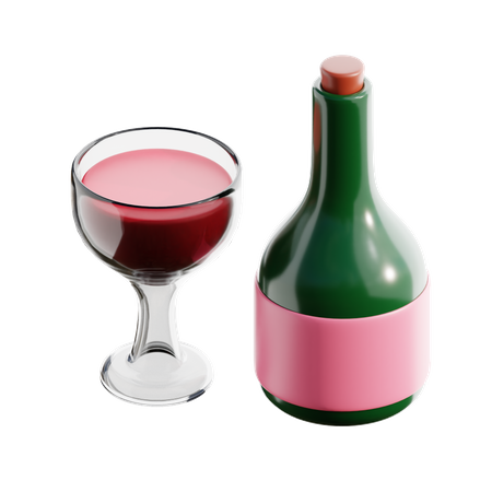 Vino  3D Icon