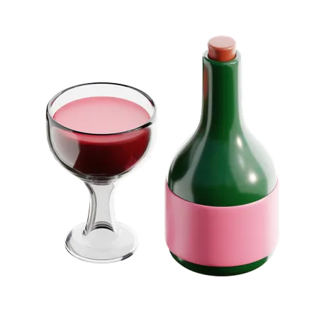 Vino  3D Icon