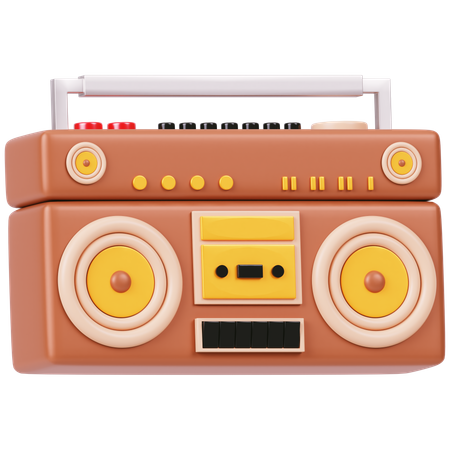 ビンテージ ラジカセ  3D Icon