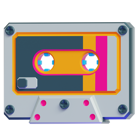 빈티지 카세트 테이프  3D Icon