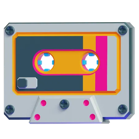 빈티지 카세트 테이프  3D Icon