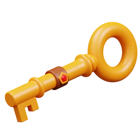 Vintage Key  3D Icon