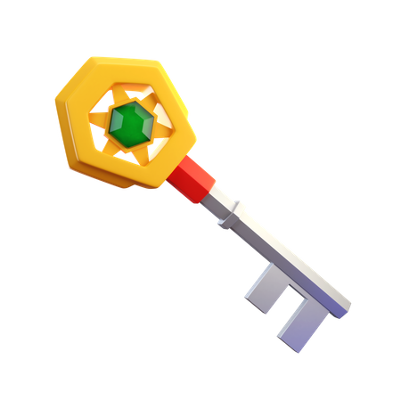 Vintage Key  3D Icon