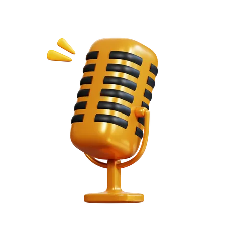 Vintage Mic  3D Icon