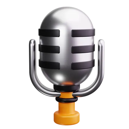 Vintage Microphone  3D Icon