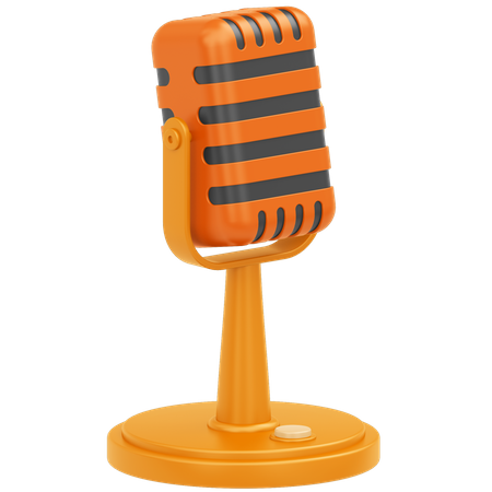 Vintage Microphone  3D Icon