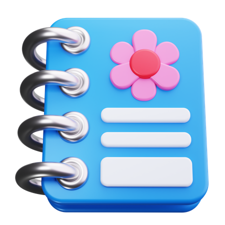 Vintage Notebook  3D Icon