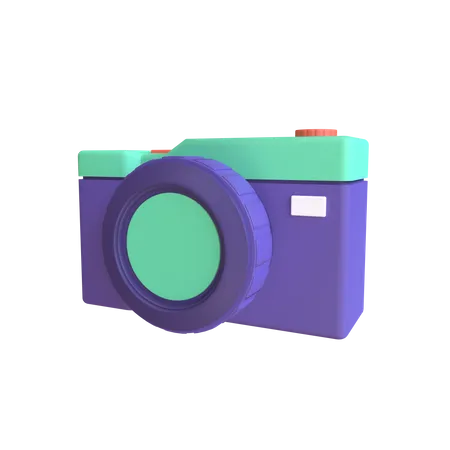 Vintage photo camera  3D Illustration