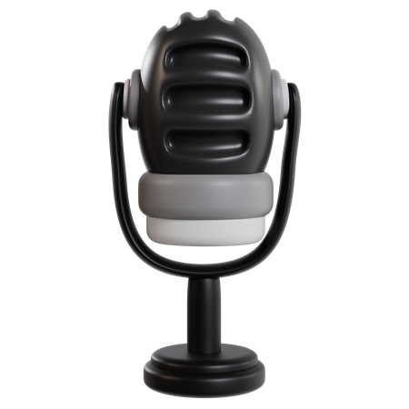 Vintage Podcast Microphone Render  3D Icon