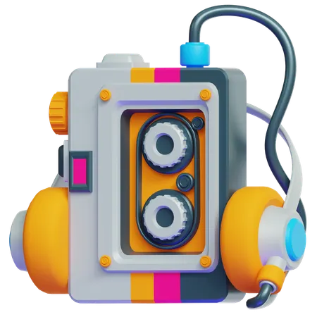 VINTAGE PORTABLE MUSIC PLAYER  3D Icon