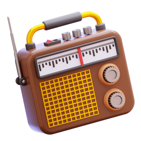 Vintage Radio  3D Icon