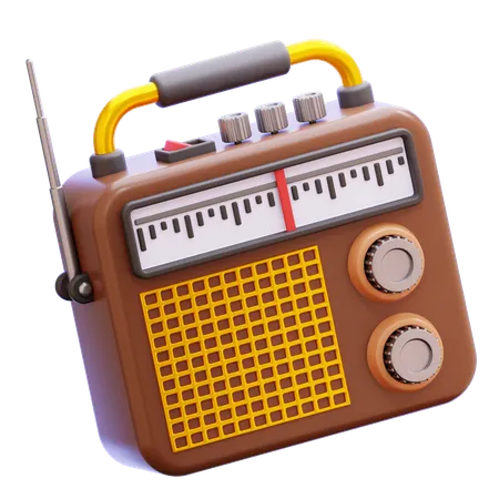 Vintage Radio  3D Icon