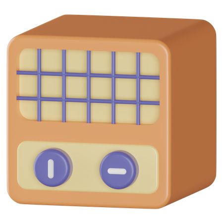 Vintage Radio  3D Icon