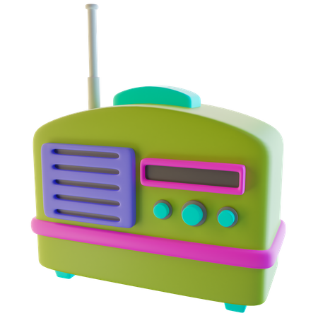 Vintage Radio  3D Icon