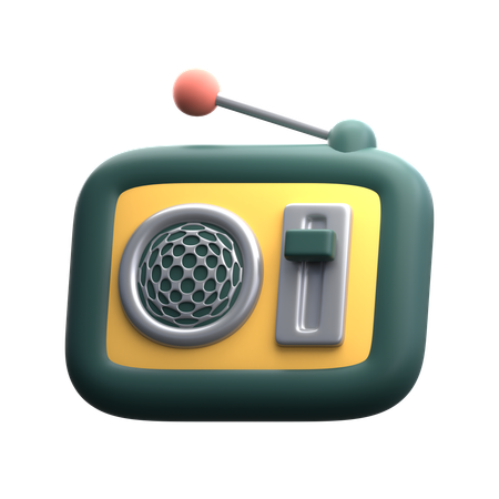 Vintage Radio  3D Icon