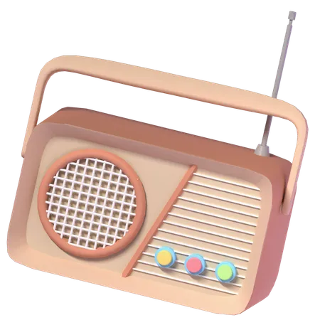 Vintage Radio  3D Icon