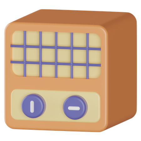 Vintage Radio  3D Icon