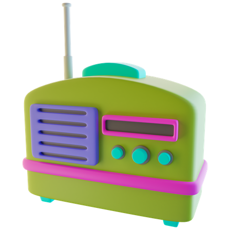 Vintage Radio  3D Icon