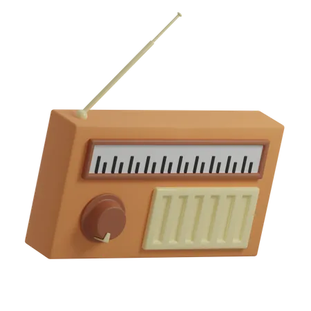 Vintage Radio  3D Illustration