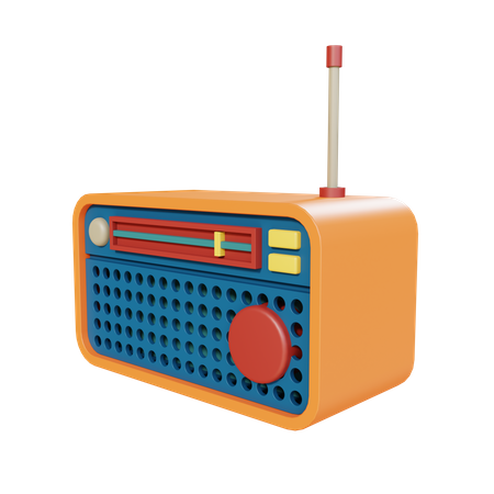 Vintage Radio 3D Illustration